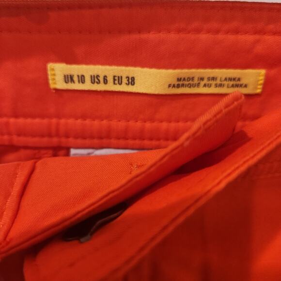 Anthropologie Orange Utility Barrel trousers Size 6 - Picture 5 of 5